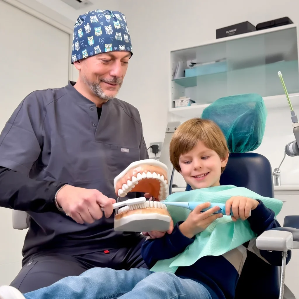 Dentista per bambini a Mozzecane - Pulizia con micropolveri e bambini: quando è indicata - Denti da latte